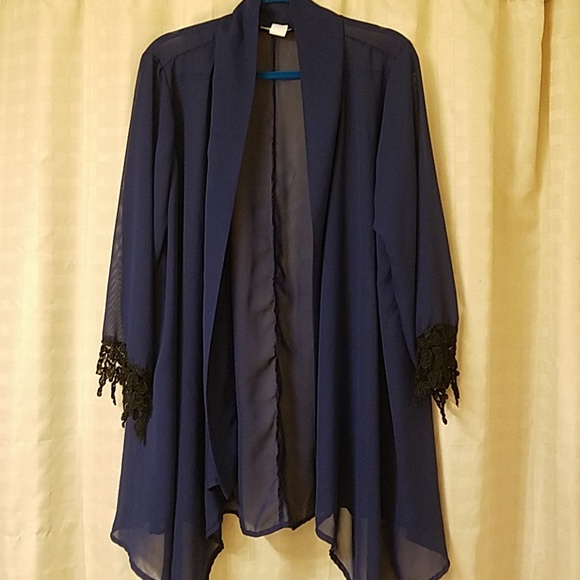 canari Other - 3x Navy blue sheer jacket or cover up
